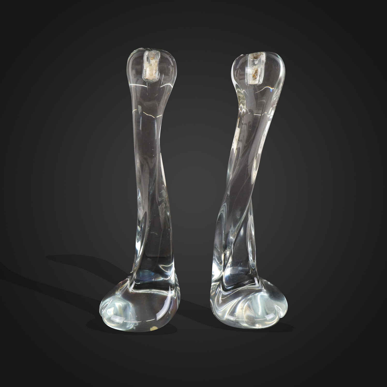 Renato ANATRA Pair of Murano Glass Candlesticks (1 of 10)
