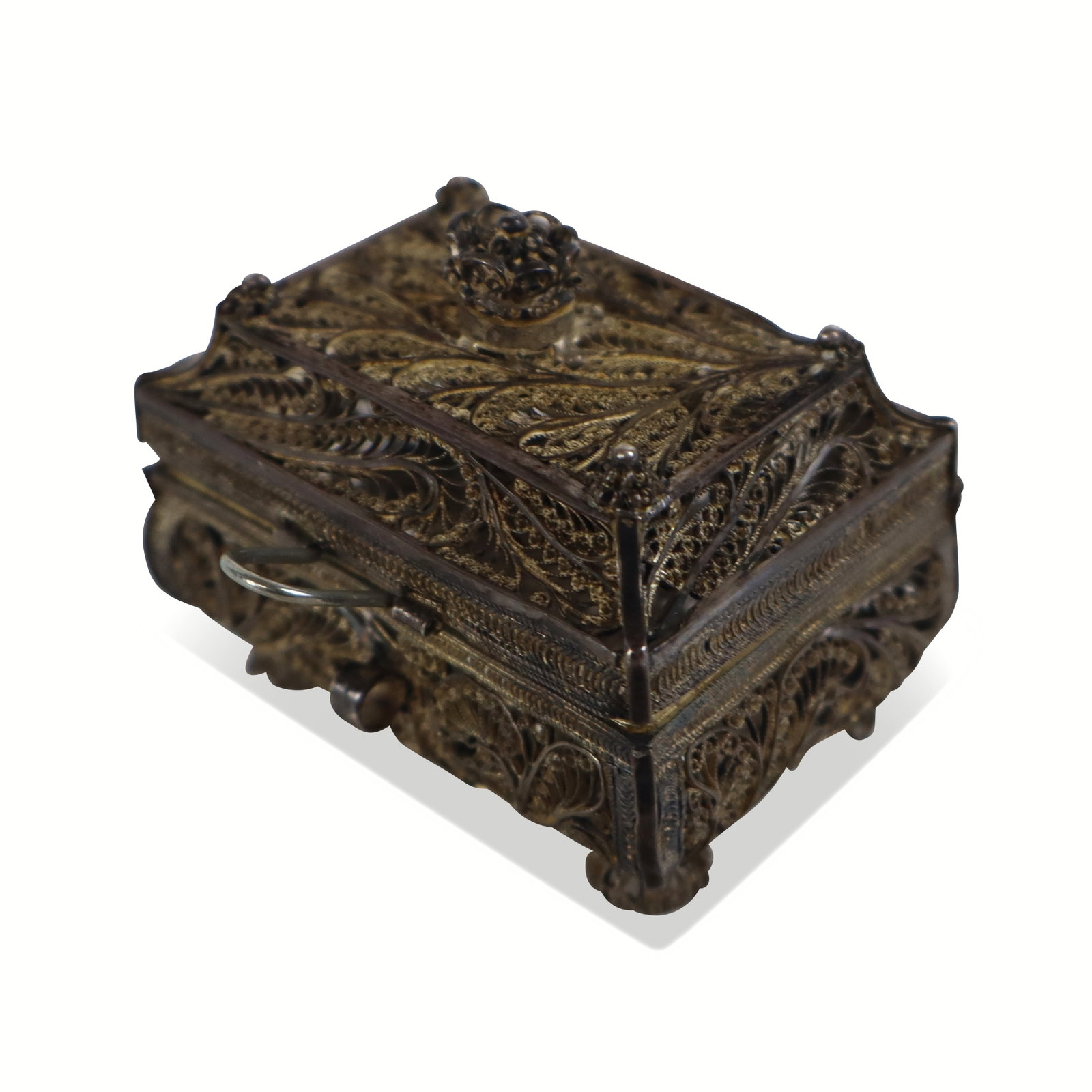 Russian Silver Filigree Box (1 of 9)