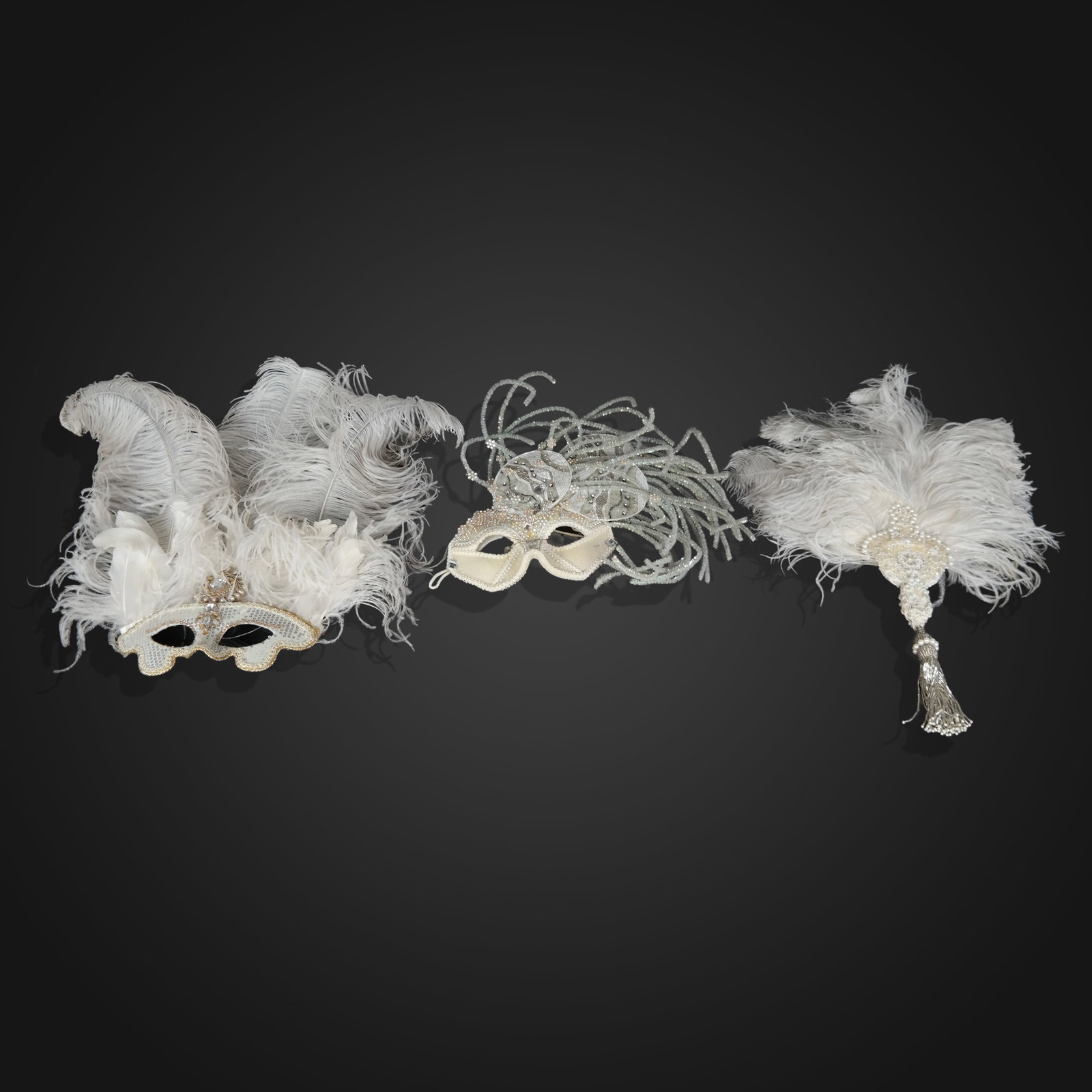 Two Masks and an Ostrich Feather Fan (1 of 16)