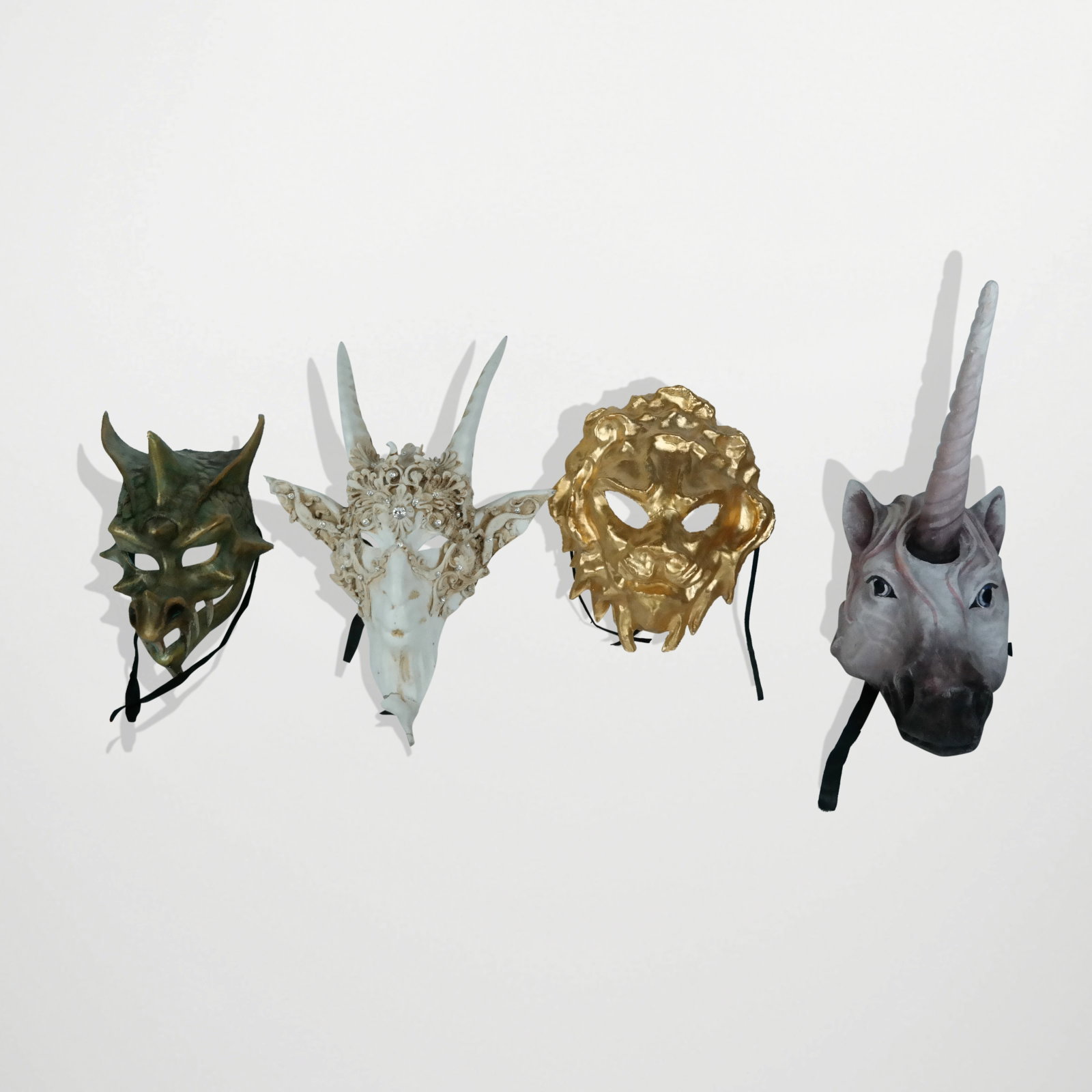Hand-made Venetian Papier Mache Masks, Four (1 of 17)