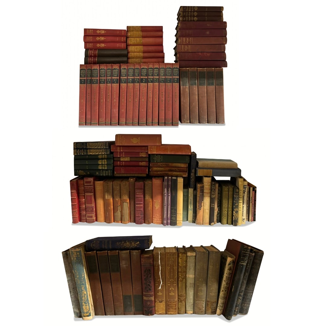 Large Lot Assorted Books - Cloth and Leatherbound (1 of 9)