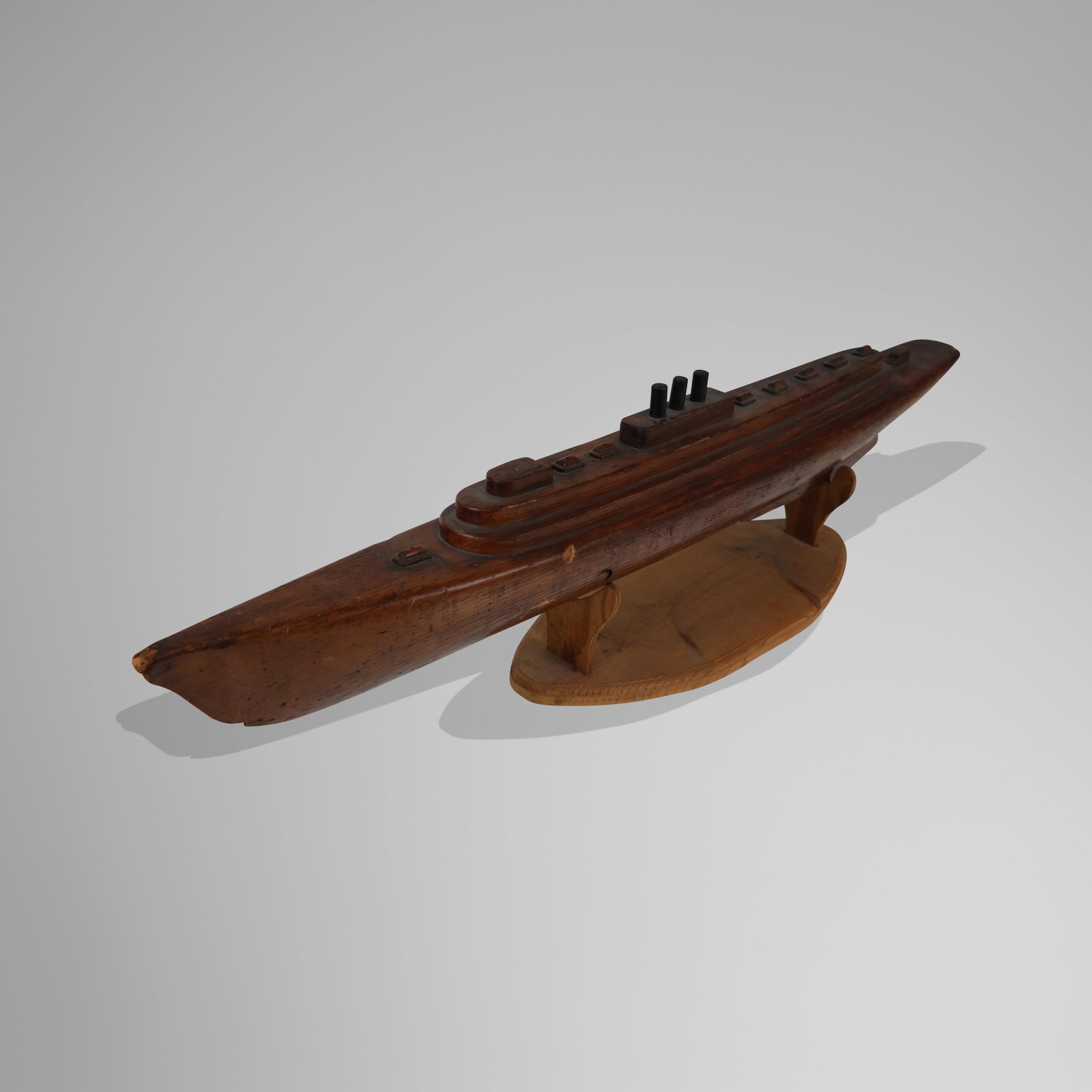 1950's Solid Wood Model of a Liner (1 of 15)