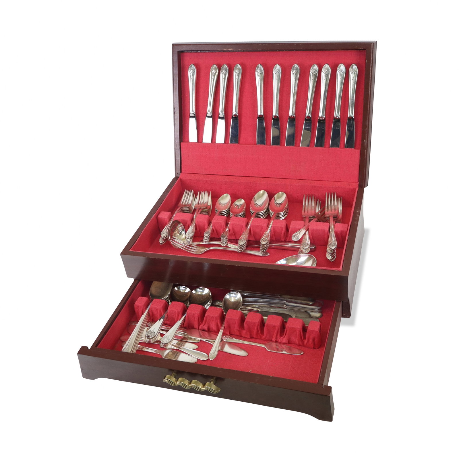 104 Piece Art Deco Silver Plated Flatware Set (1 of 19)