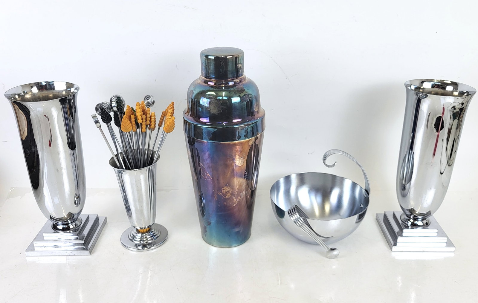 Five Piece Chrome Ensemble Garniture (1 of 17)