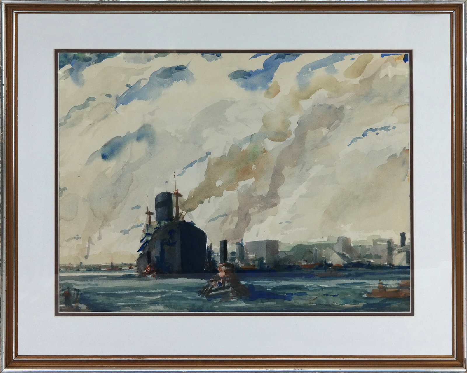 Attributed Edw. Vance WARREN - Ship Dock (1 of 11)