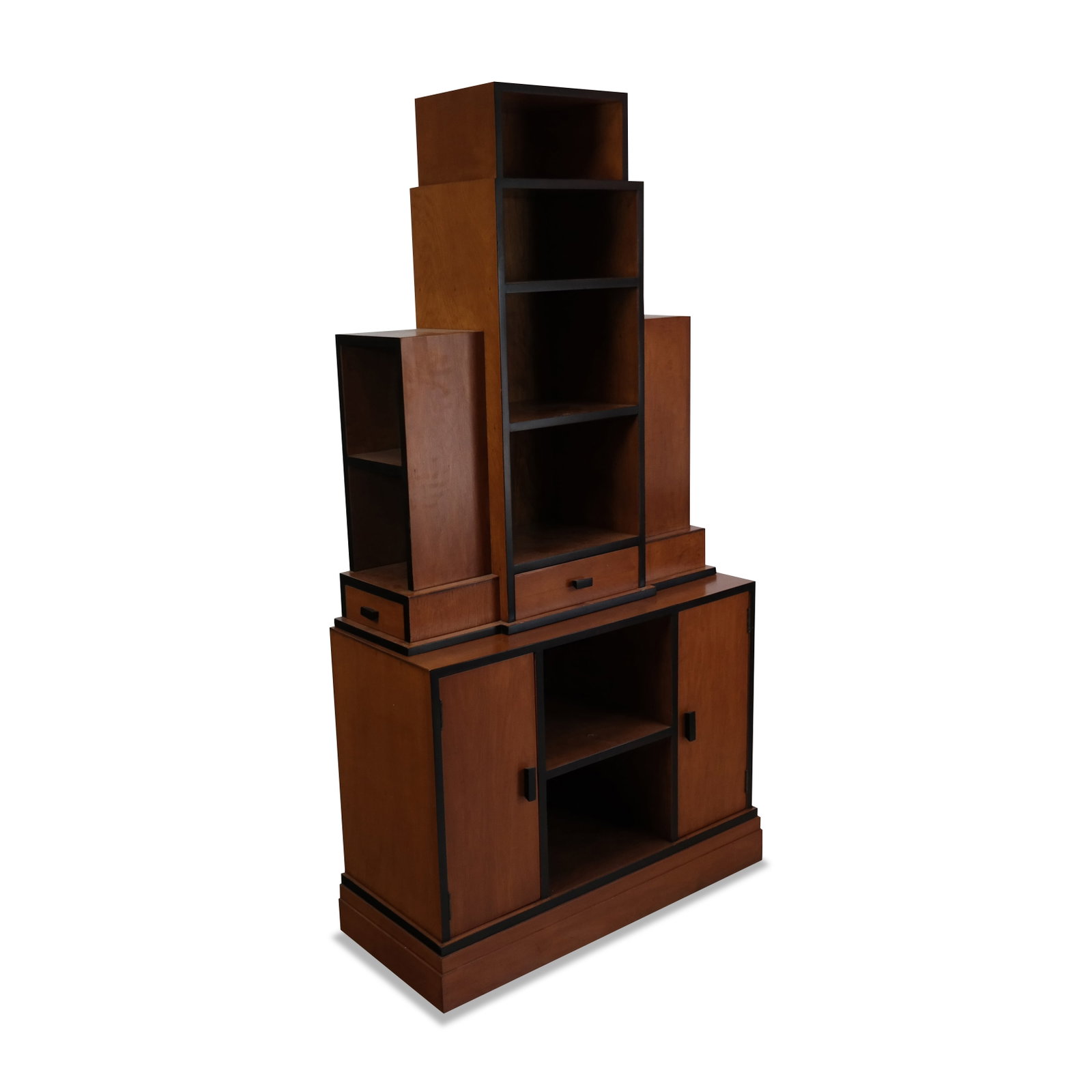 Art Deco 2 Part Display Bookcase (1 of 10)