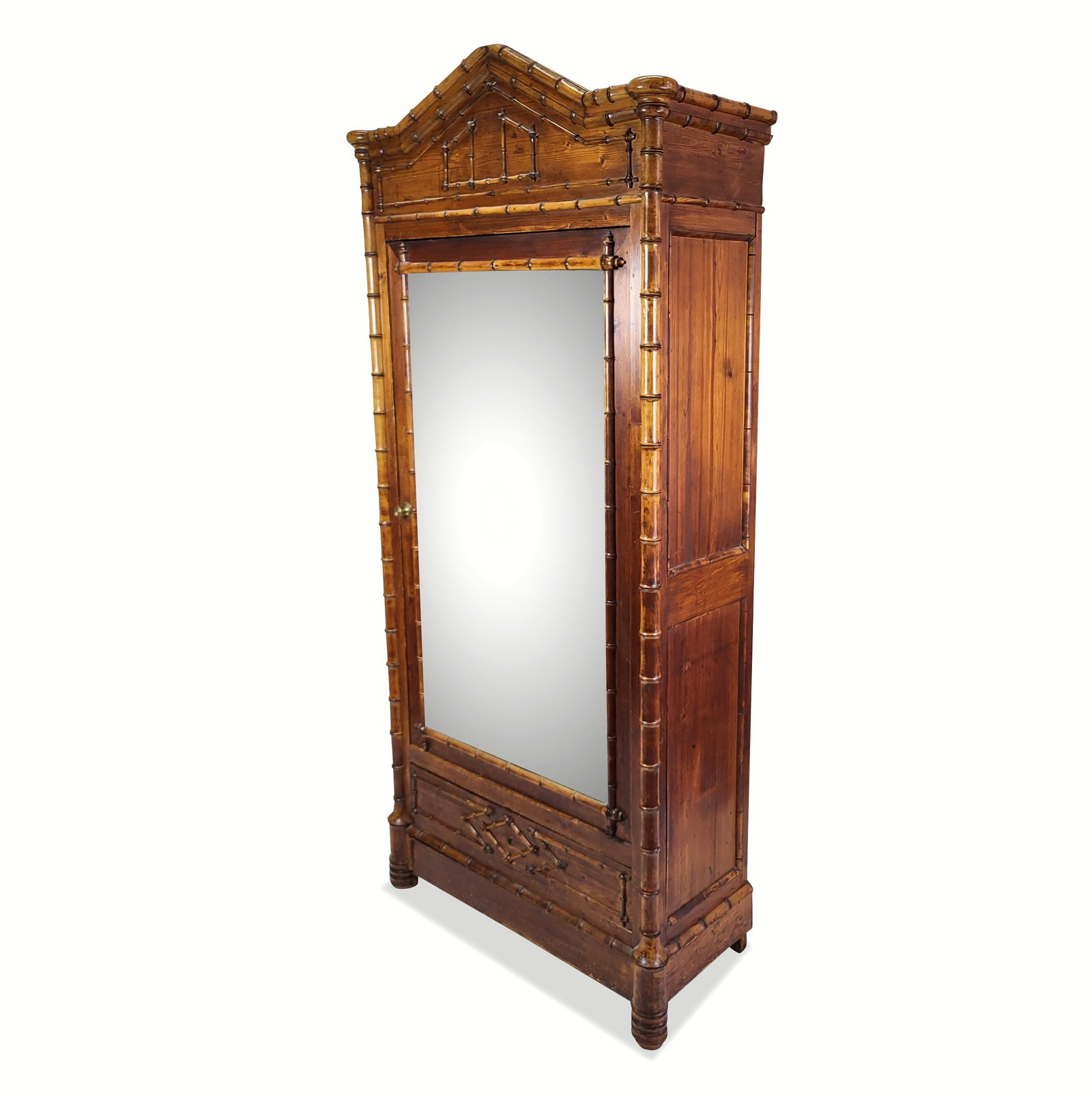 English Faux Bamboo Armoire (1 of 19)