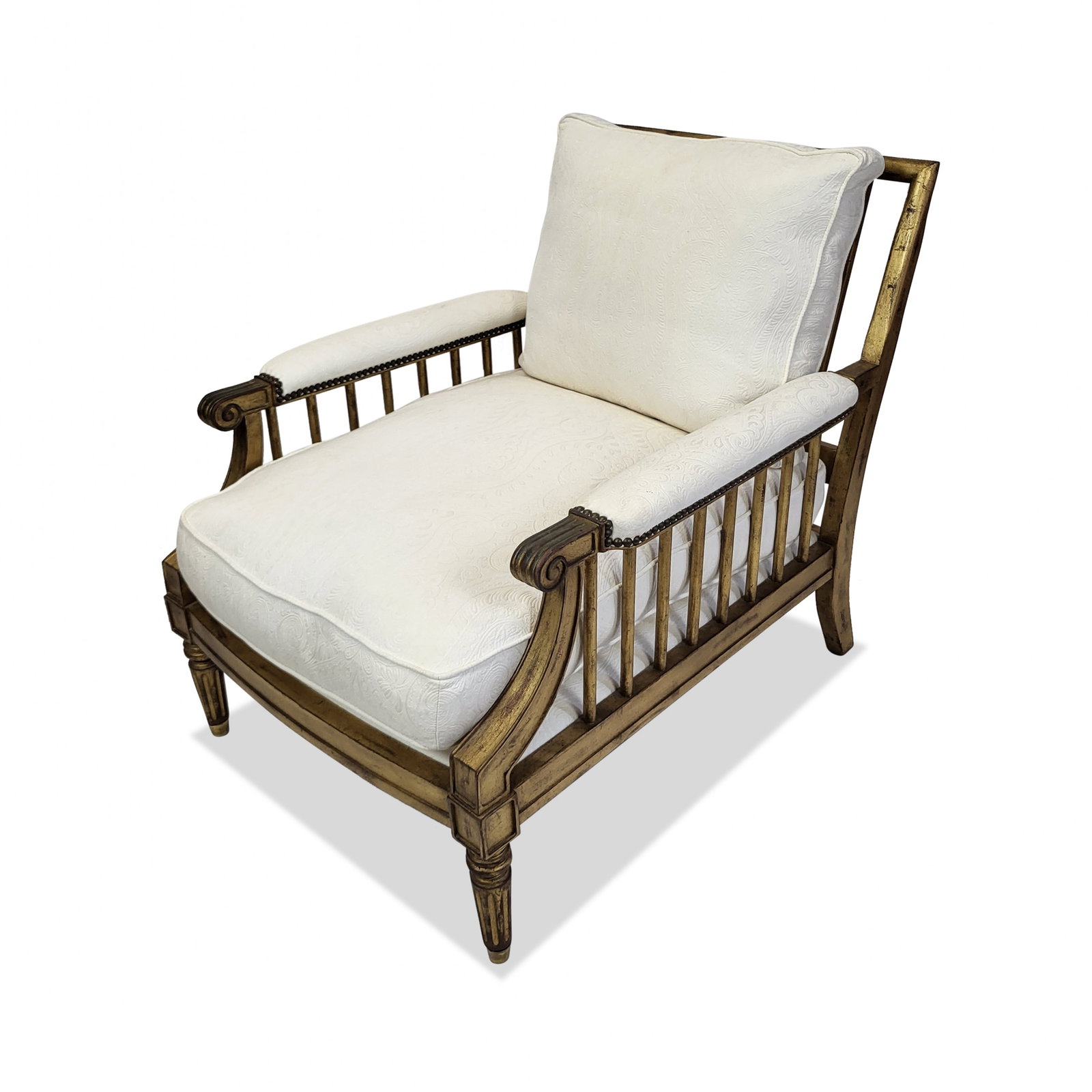 French Gilt Carved Lounge Chair (1 of 15)