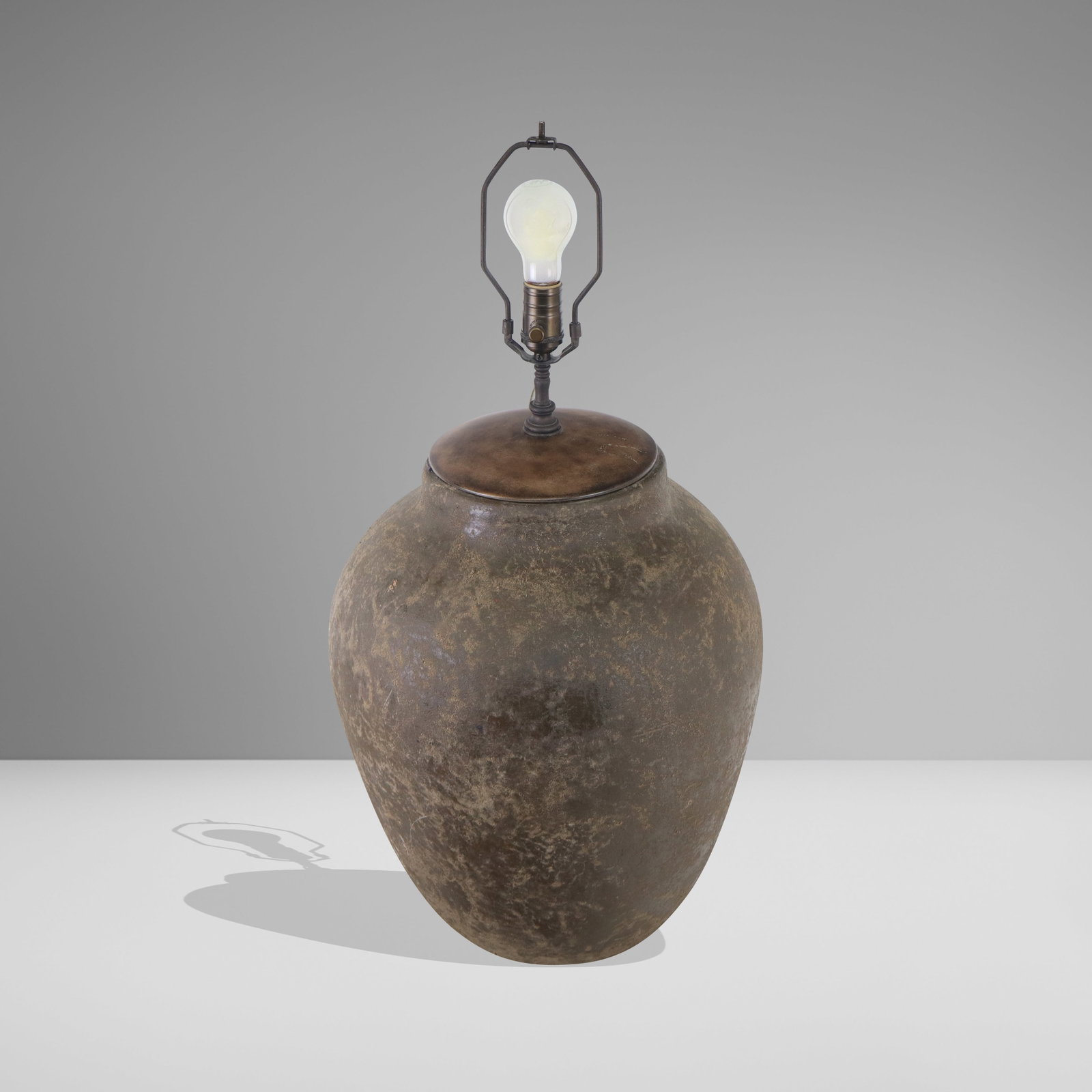 Large Terra Cotta Vase Mounted as a Lamp (1 of 11)