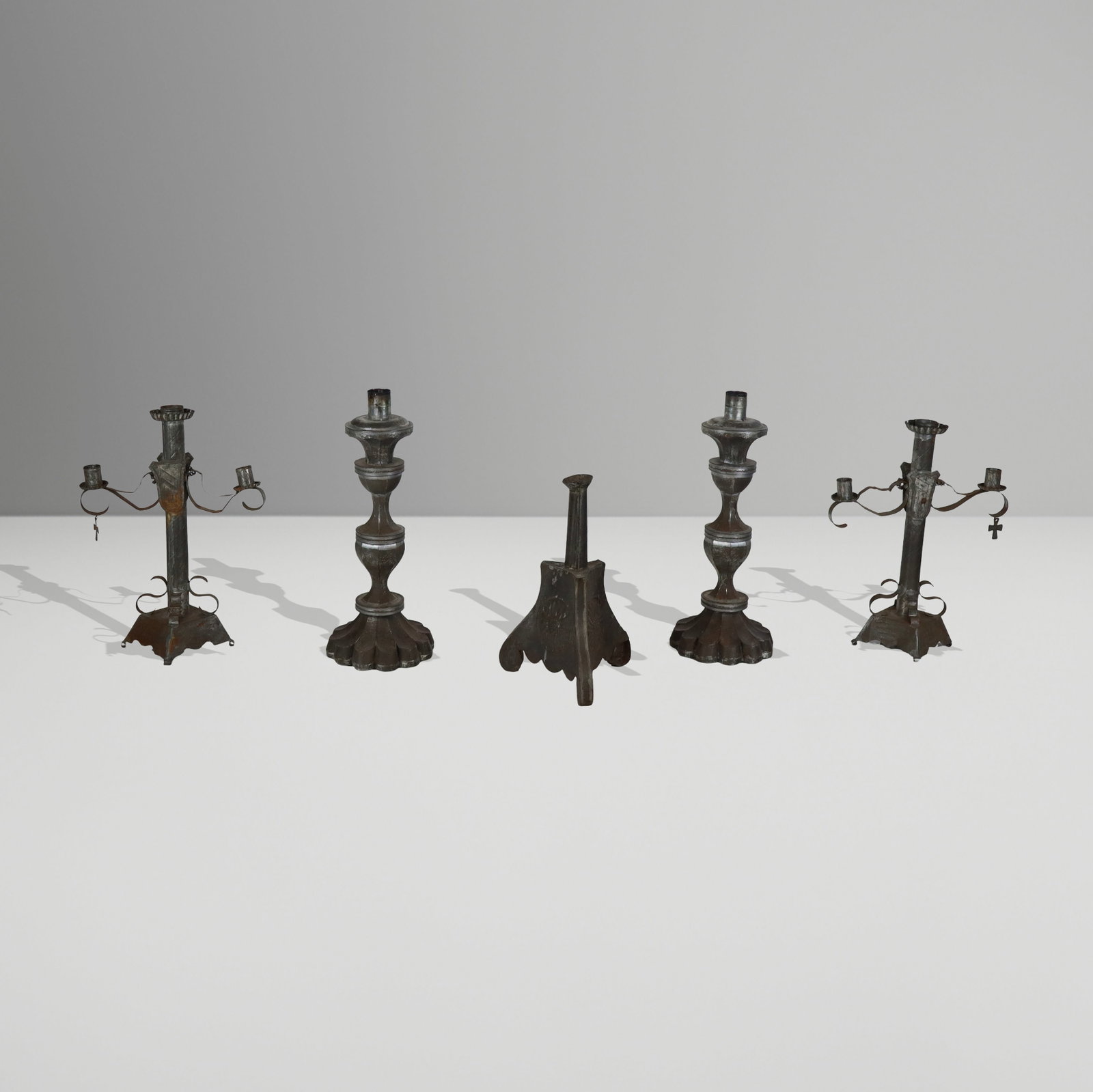 Tin Candlesticks and Candelabra, 5 (1 of 11)