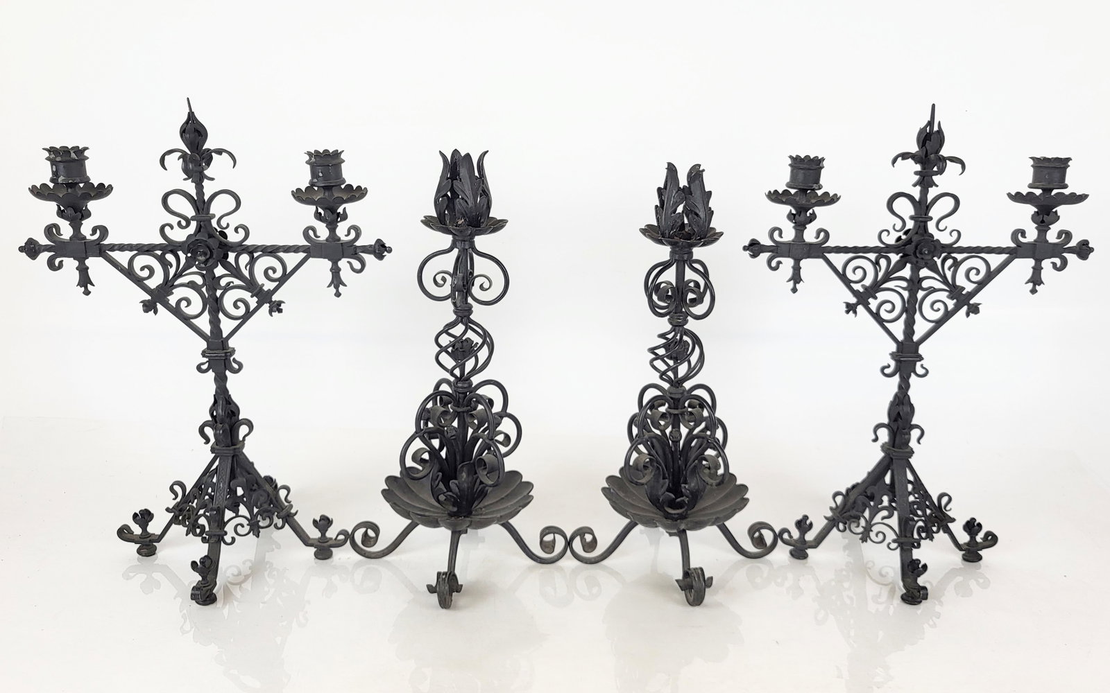 Art Nouveau & Gothic, Two Pairs of Candelabra (1 of 11)