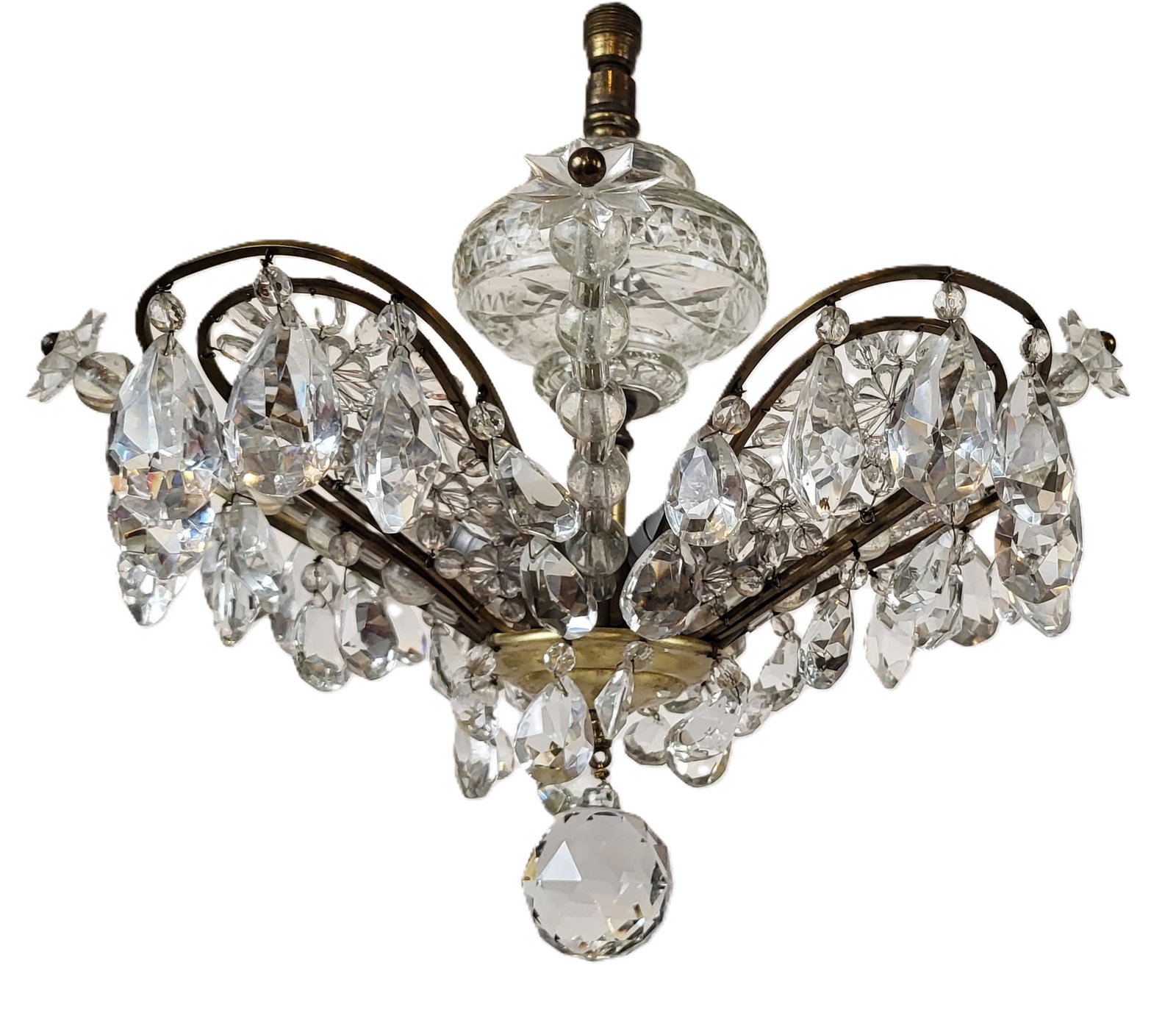 Cut and Faceted Crystal Chandelier (1 of 9)