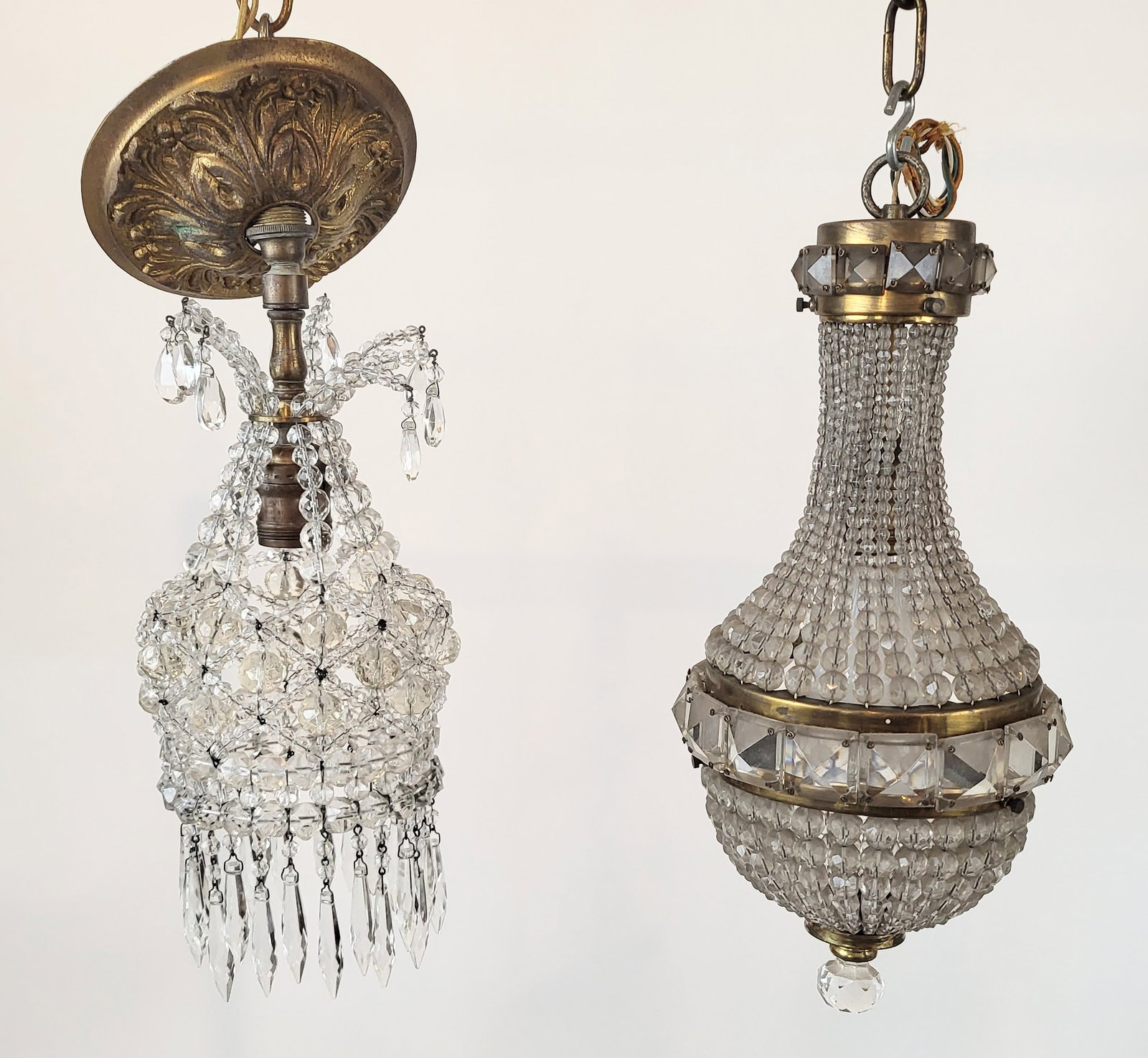 Two Cut Glass Chandeliers (1 of 10)