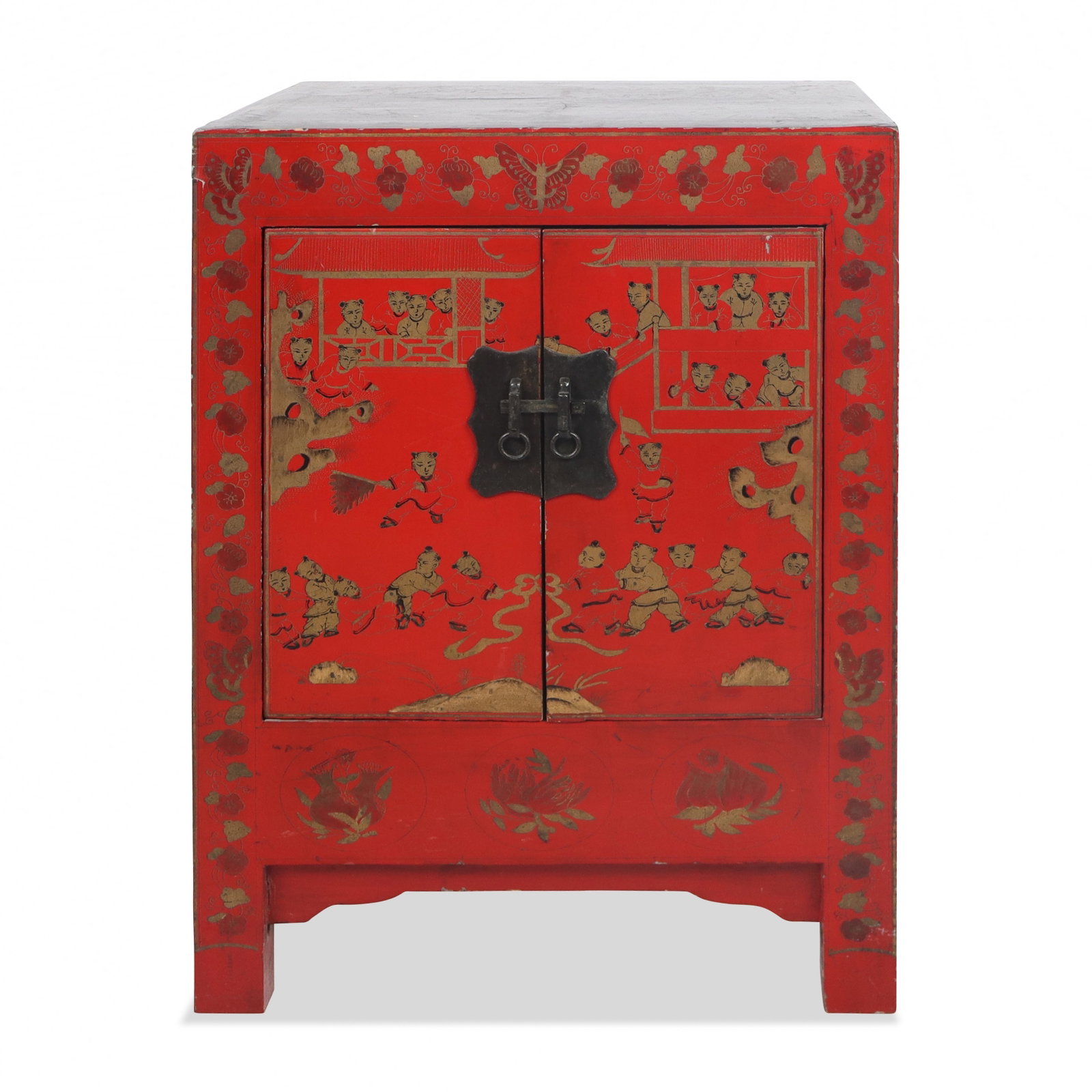Chinoiserie Red Lacquered Cabinet (1 of 12)