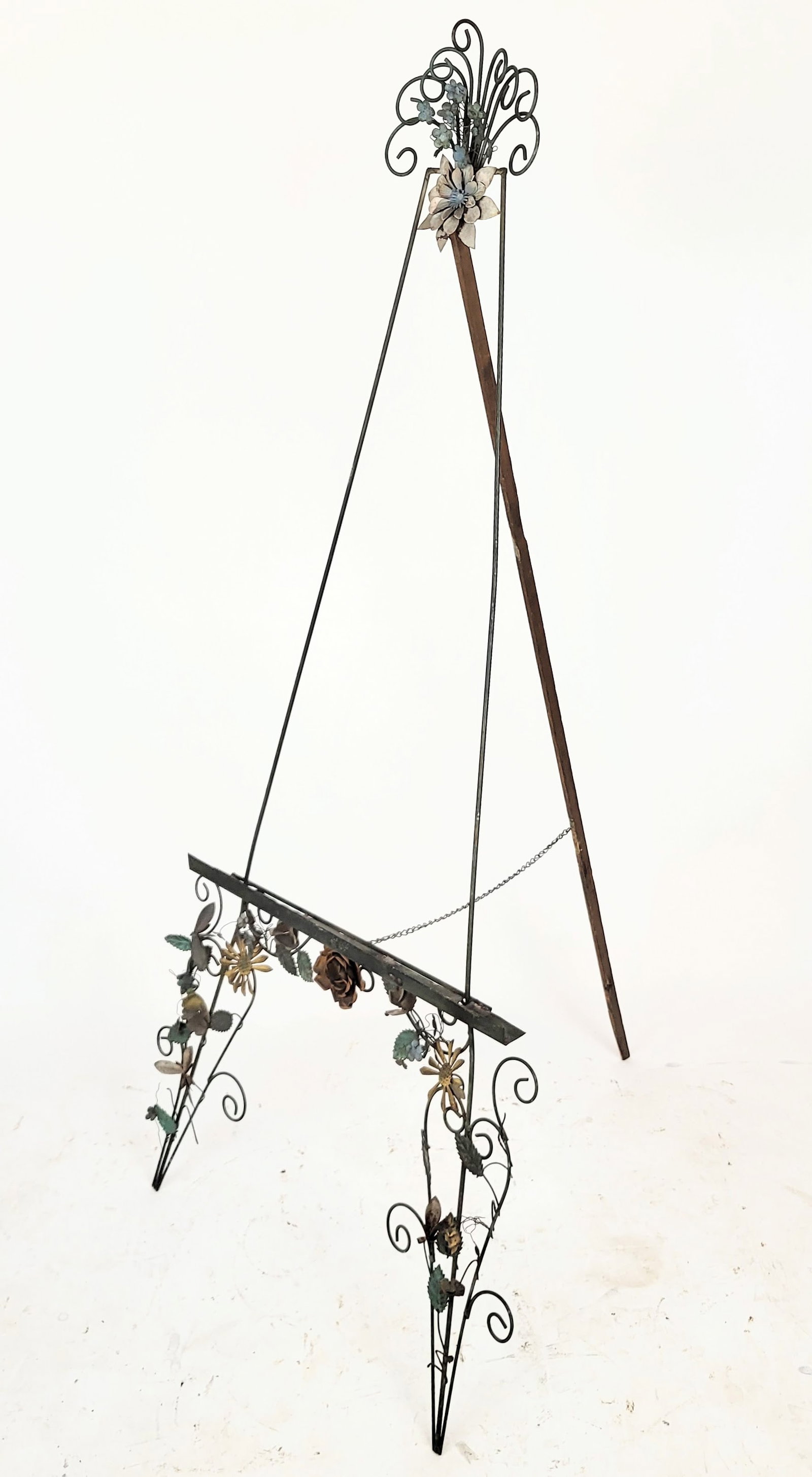Tole Painted and Floral Decorated Easel (1 of 11)