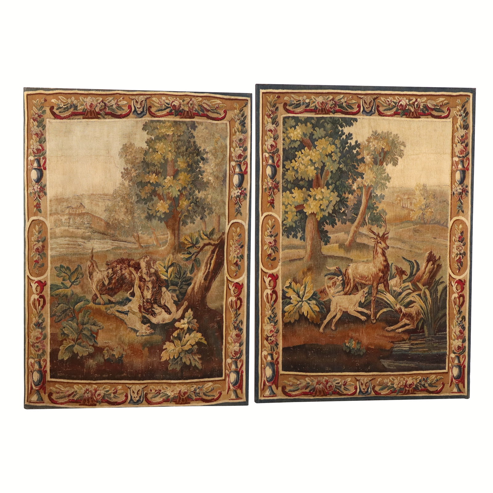 Pair of Aubusson Venetorial Tapestries (1 of 19)