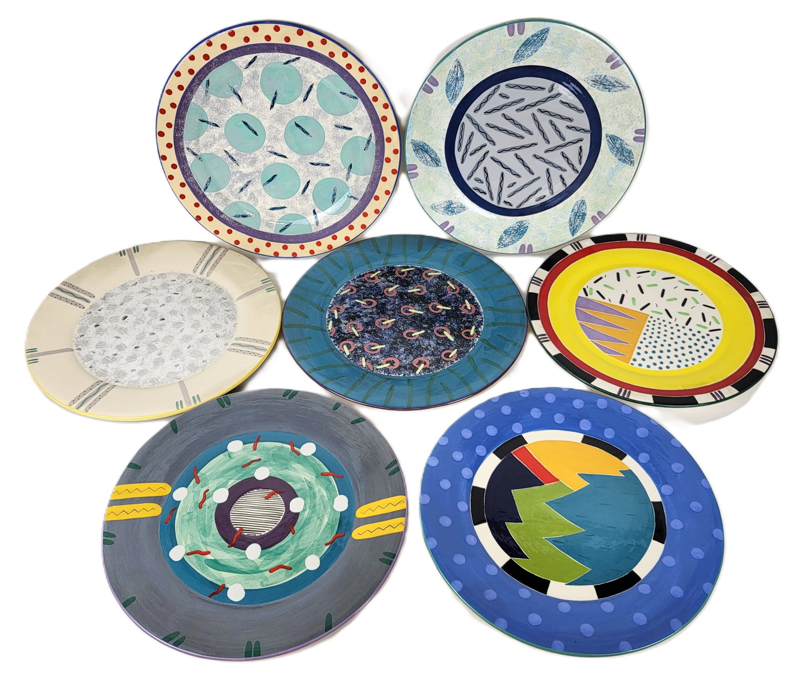 Susan ESLICK Hand-Painted Service Plates, 7 (1 of 13)