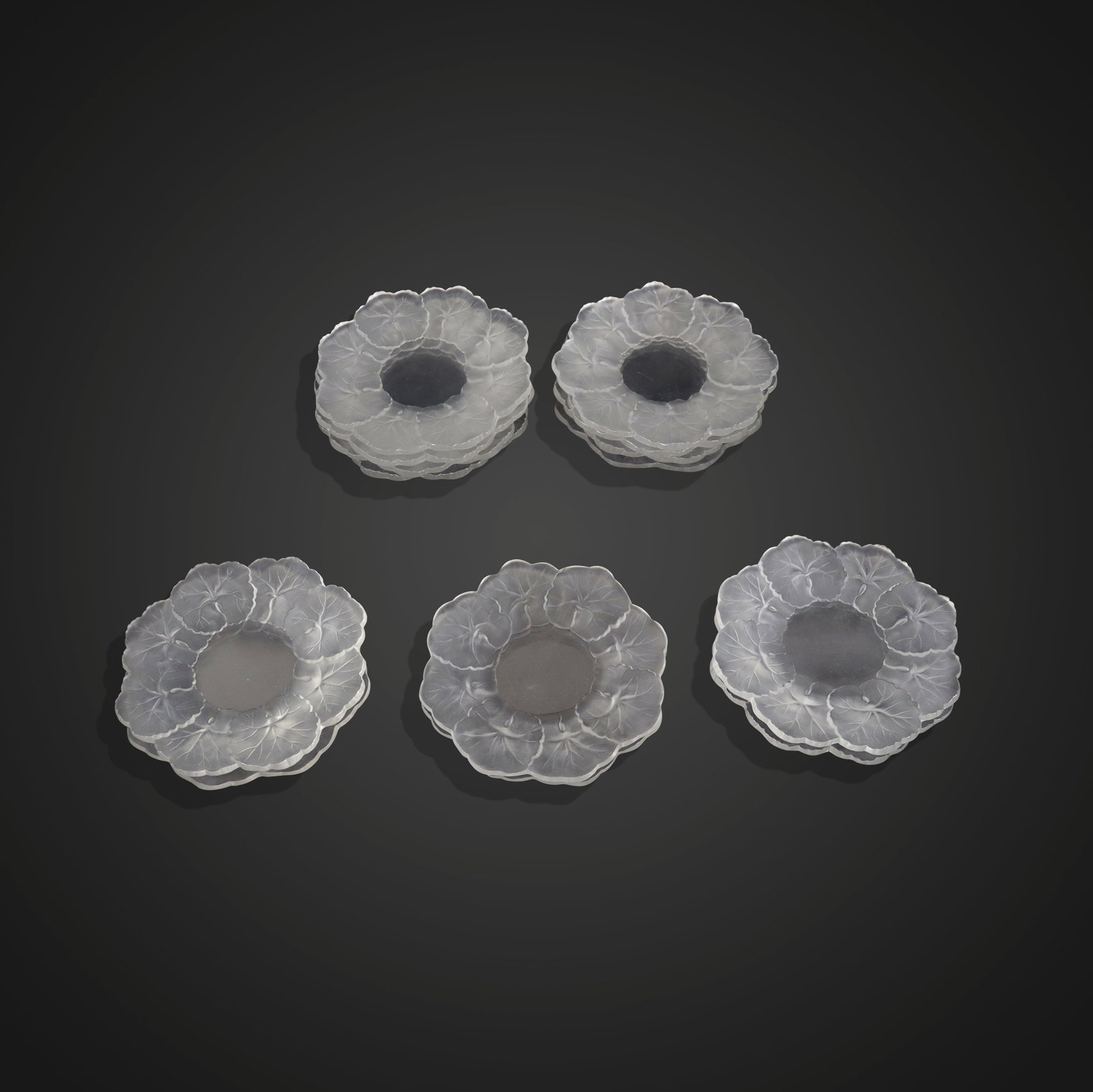 Lalique "Honfleur" Hor D'oeuvres Plates, 14 (1 of 8)