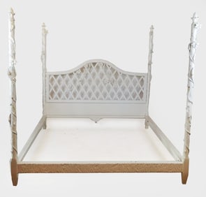 Palm Beach Regency Painted King Size Bedstead