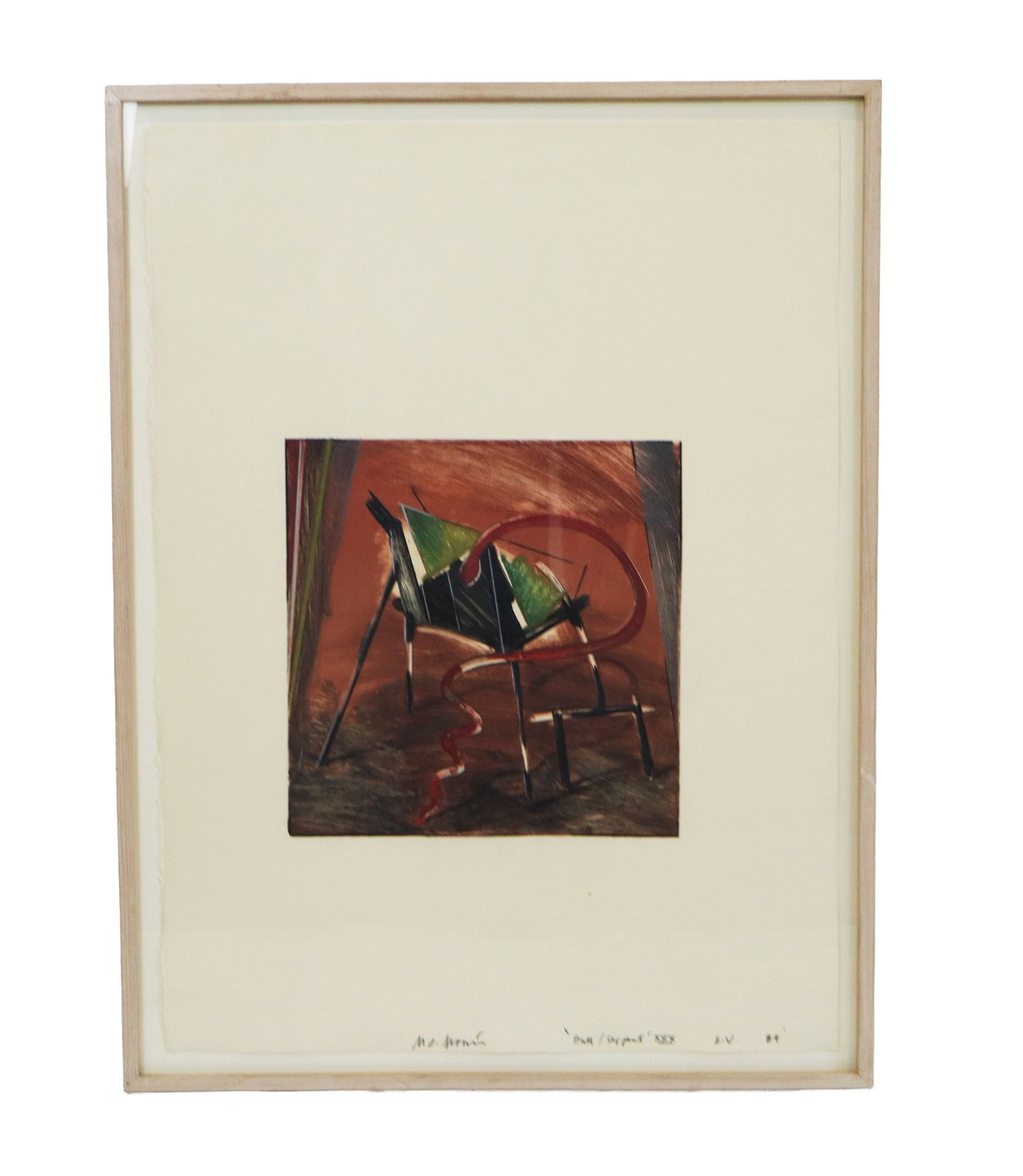 Abstract Colored Lithograph Serpent - 10