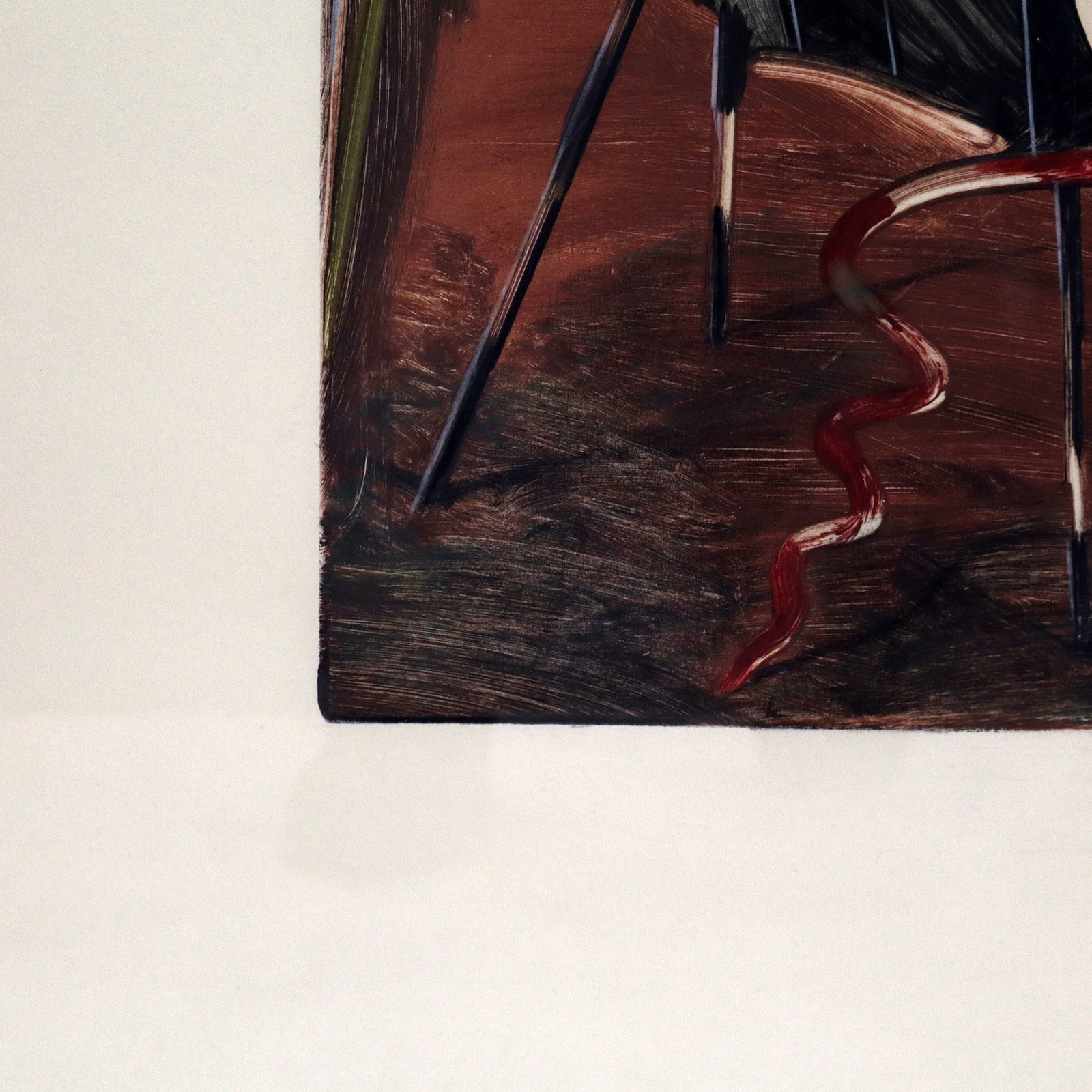Abstract Colored Lithograph Serpent - 5