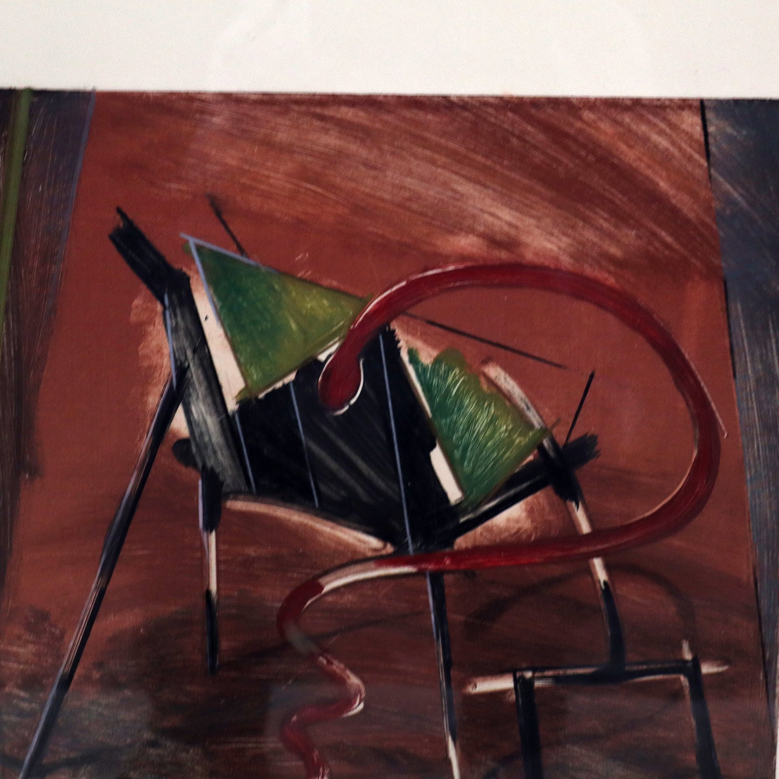 Abstract Colored Lithograph Serpent - 8