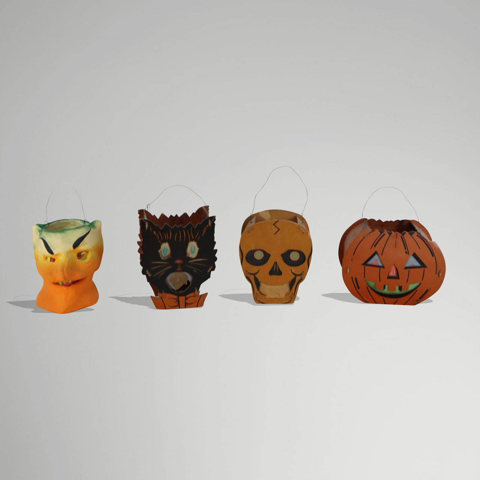 Four Jack-O-Lantern Candy Buckets (1 of 9)