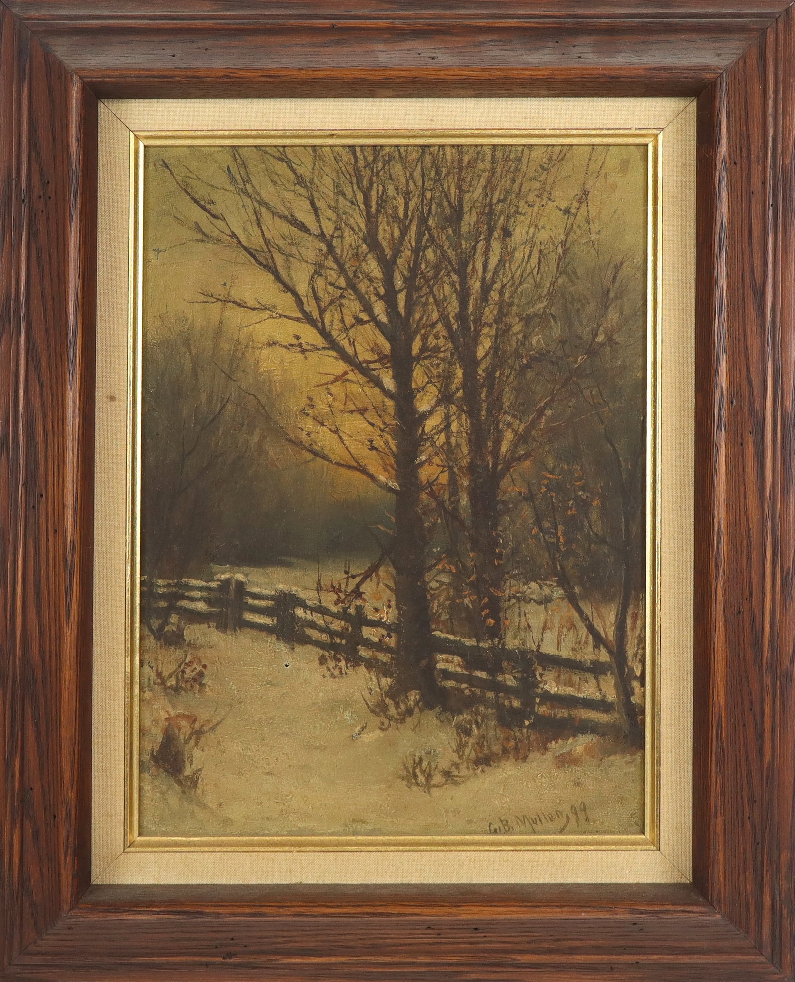 Arthur Burdett Frost (United States, 1851-1928) four chromolithographs with duck and rabbit hunting: Arthur Burdett Frost (United States, 1851-1928) four chromolithographs with duck and rabbit hunting scenes, each with A.B. Frost printed signature at lower, in frames. [Framed: 20.5" H x 27" W]. Condi