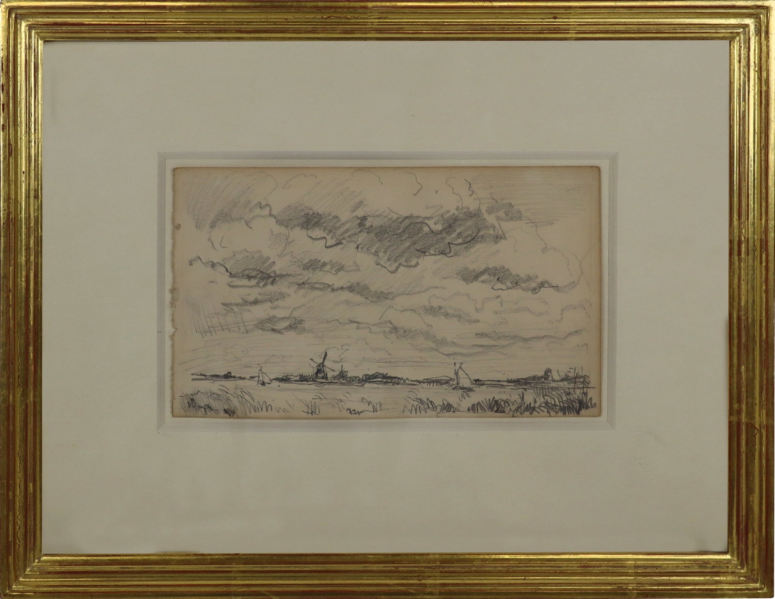 Kees van DONGEN Pencil Study of a Cloudy Landscape (1 of 13)