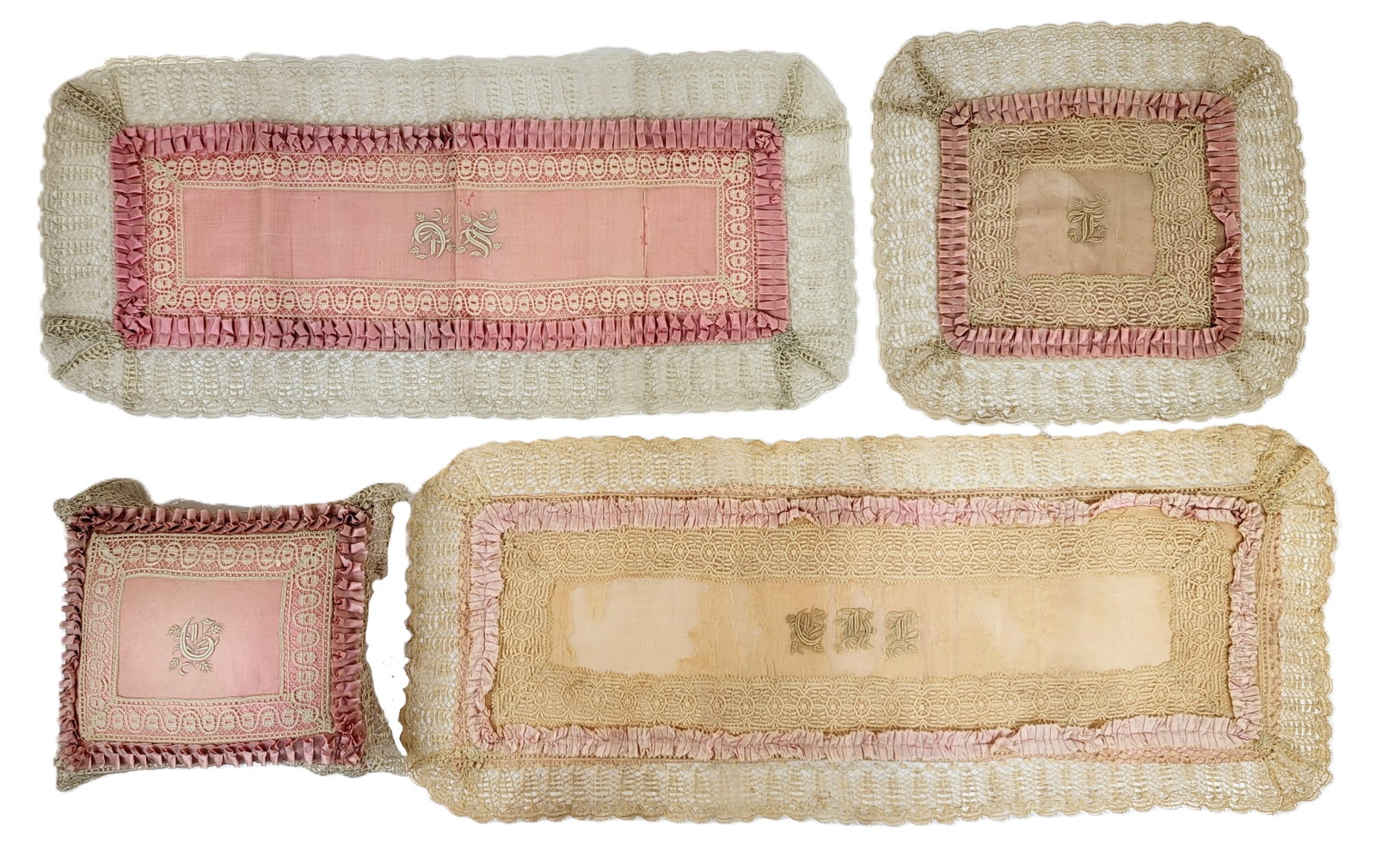 19th Century French Lace Covers and Cushions (4) (1 of 17)