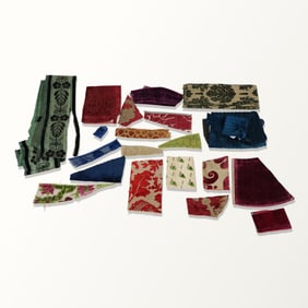European Silk Velvet Fabrics and Fragments