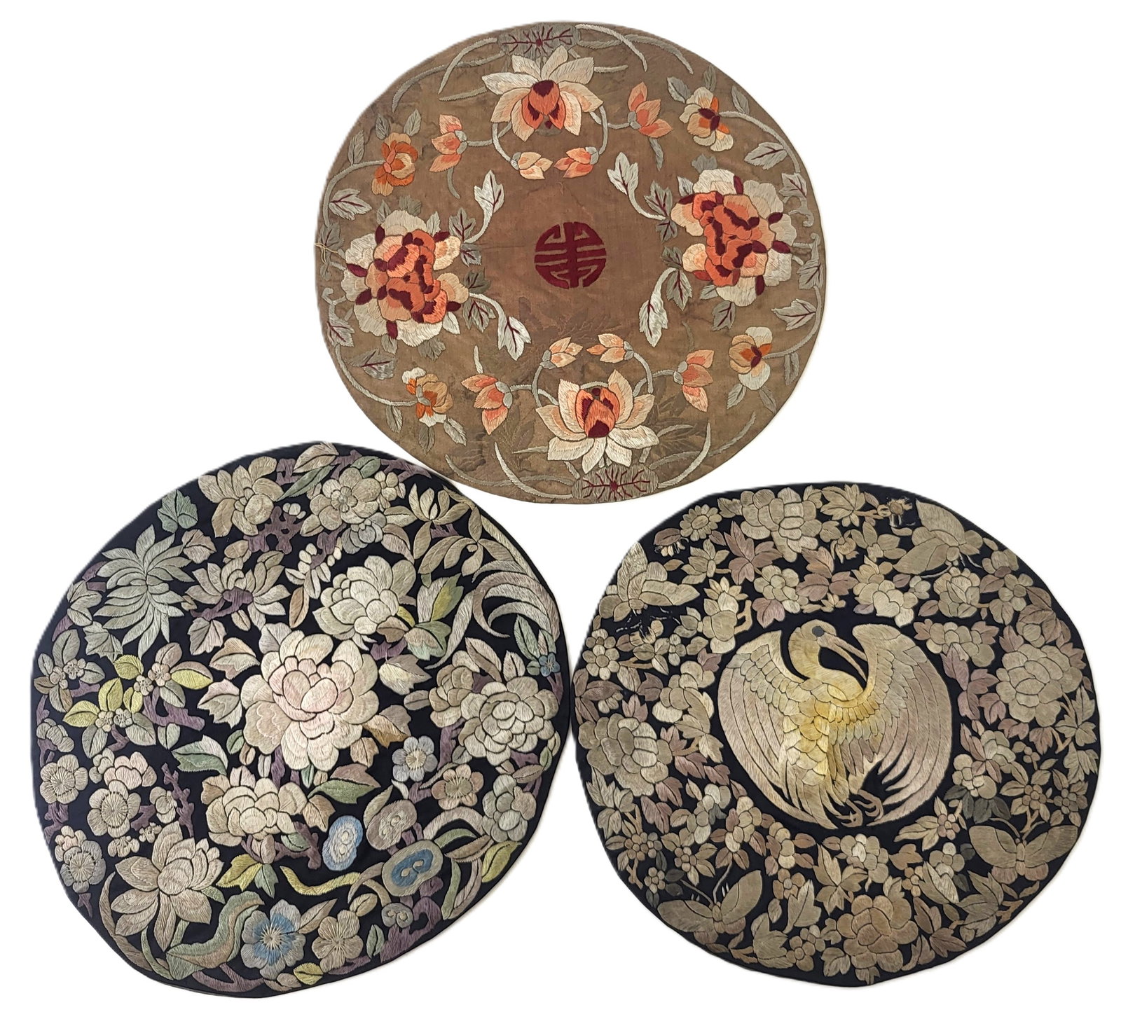 Three 18th Century Round Chinese Panels (1 of 14)