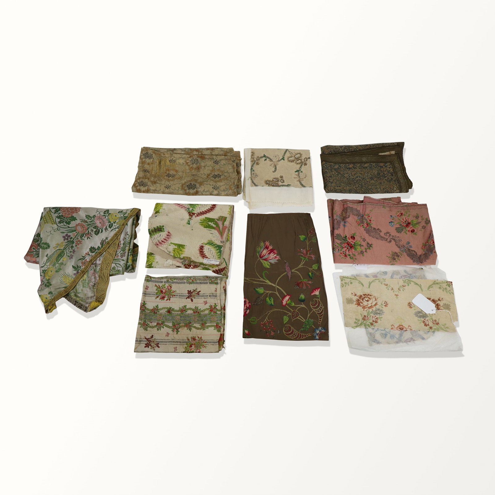 Antique Italian Brocade Silk and Metallic Thread Panel and Fabrics (1 of 11)