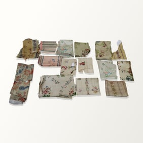 European Fine Silk Brocade Fragments