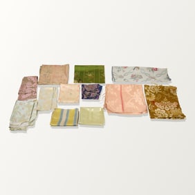 French Silk Brocade Fabrics and Fragments