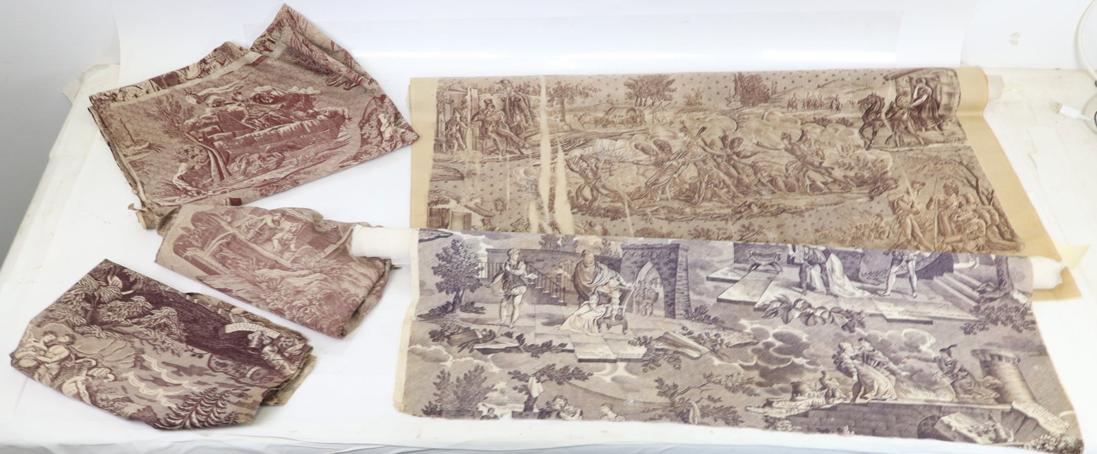 Quantity of 19 C Romantic French Toiles on Cotton (1 of 13)