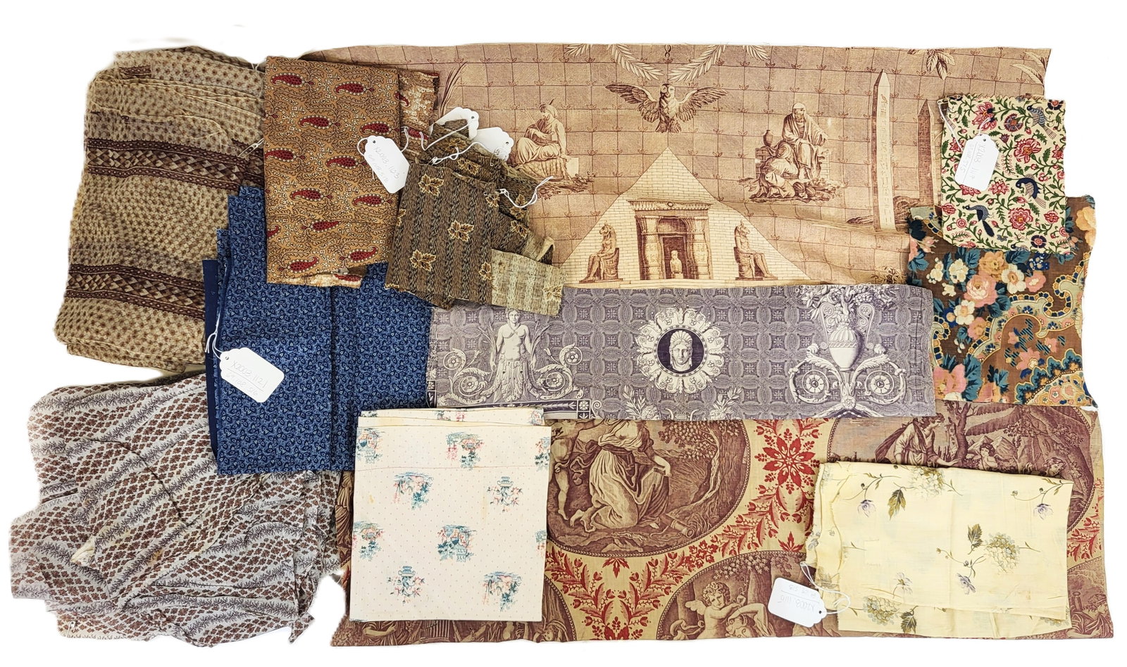 Collection 19th C Victorian Printed Chintz Cottons (1 of 20)