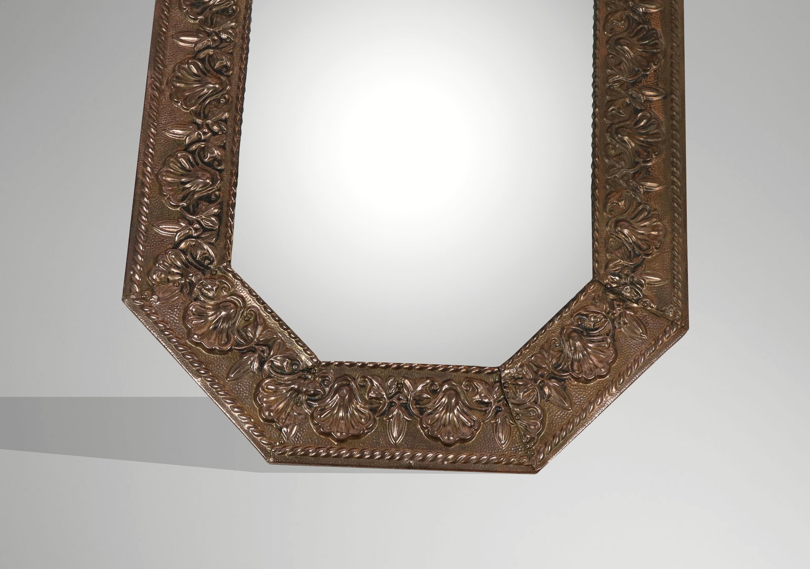 Hammered Copper Octagonal Mirror - 4