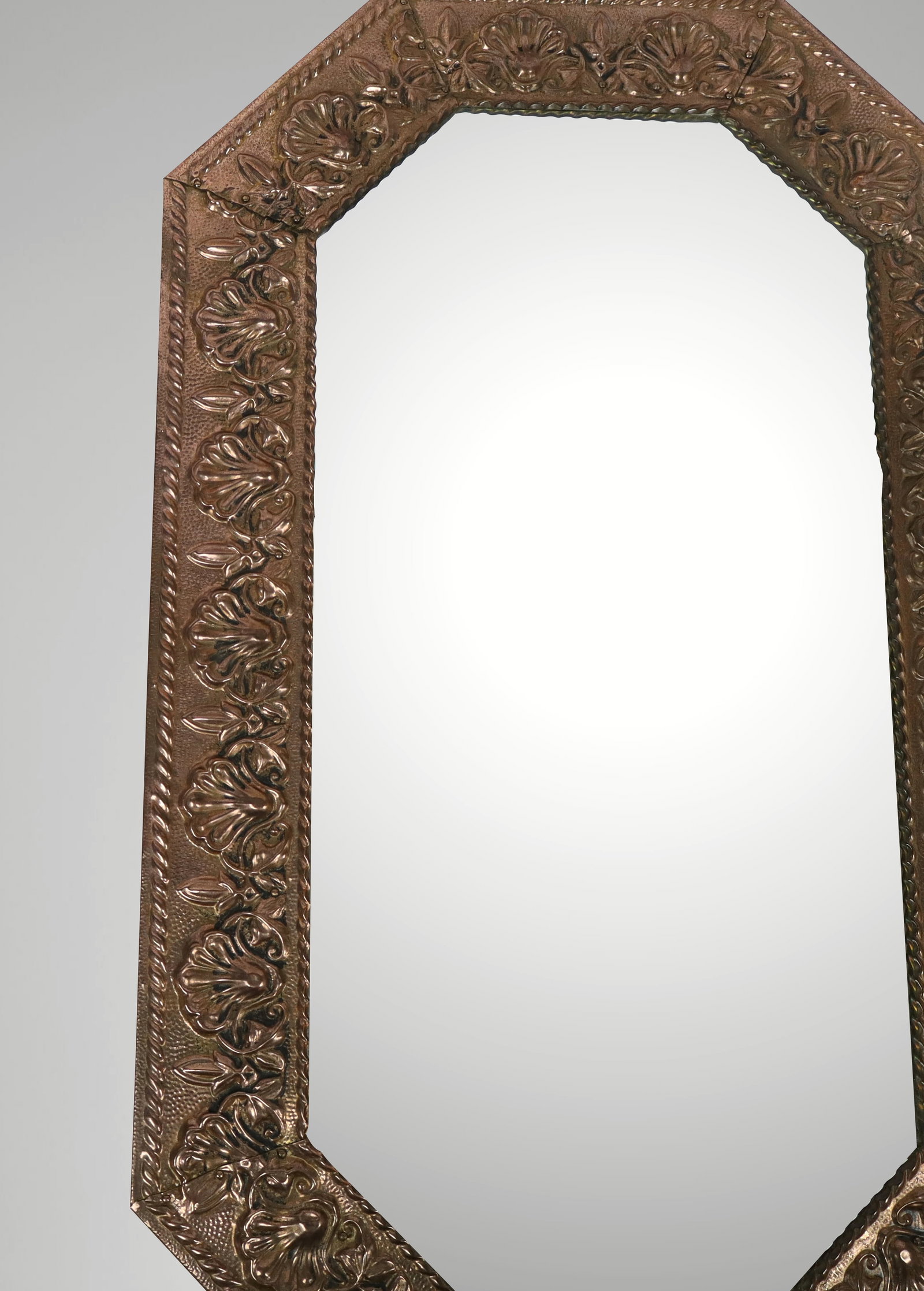 Hammered Copper Octagonal Mirror - 5