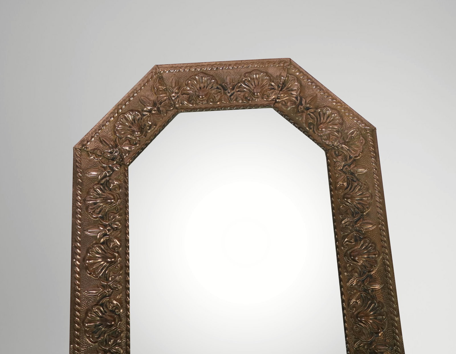 Hammered Copper Octagonal Mirror - 6