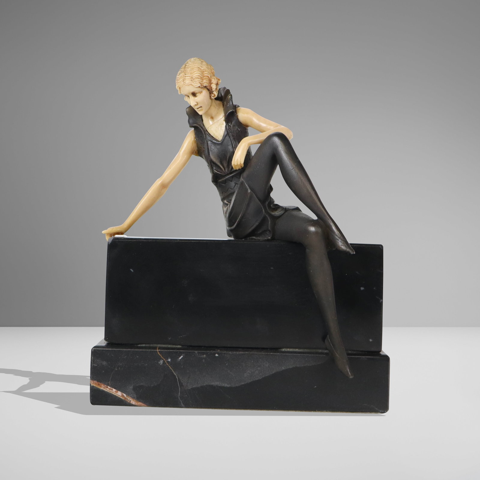 After Chiparus Seated Girl on a Wall Sculpture (1 of 11)