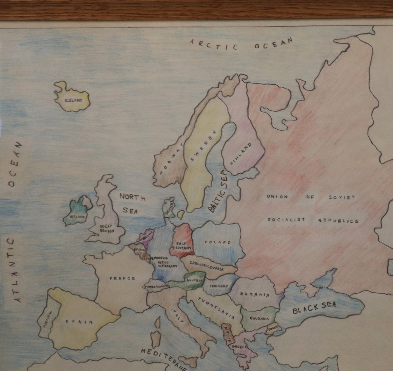 Two Framed Hand-Colored Maps - 13