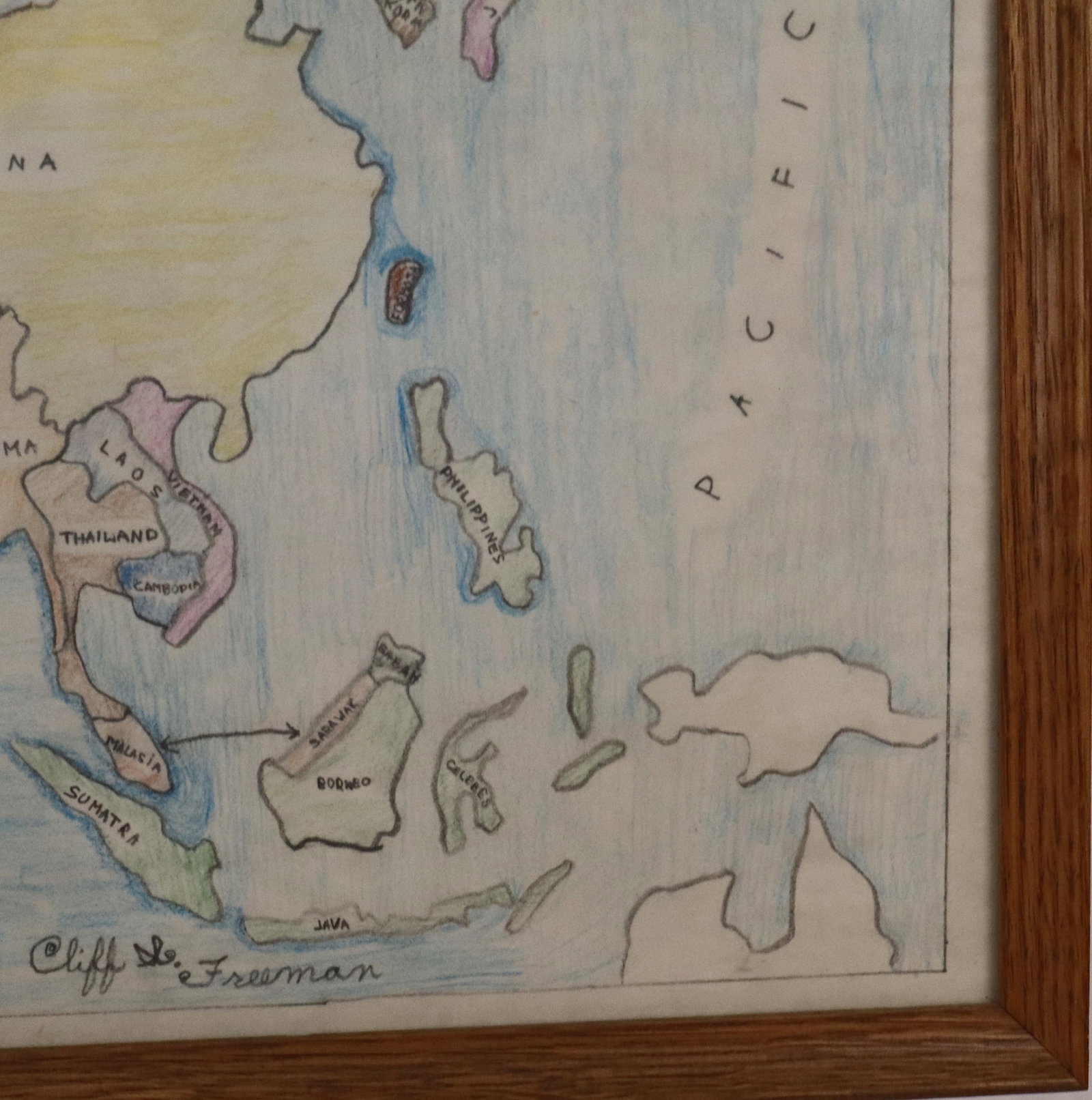 Two Framed Hand-Colored Maps - 5