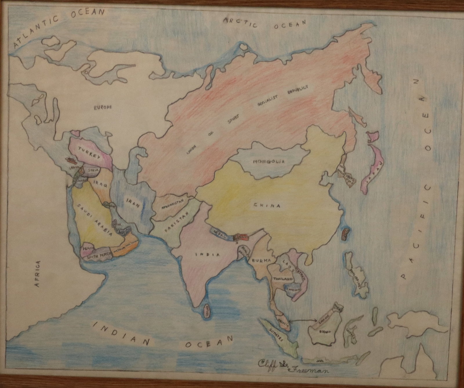 Two Framed Hand-Colored Maps - 8