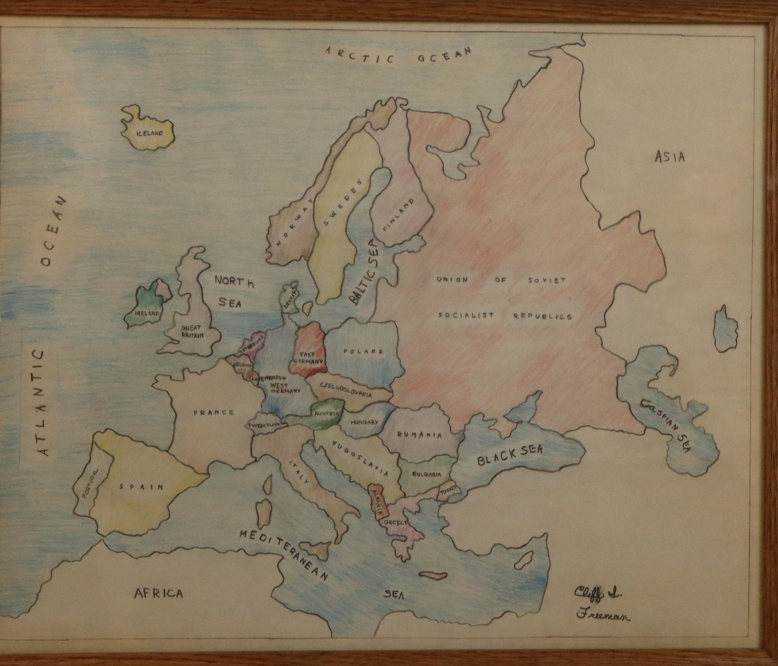 Two Framed Hand-Colored Maps - 9