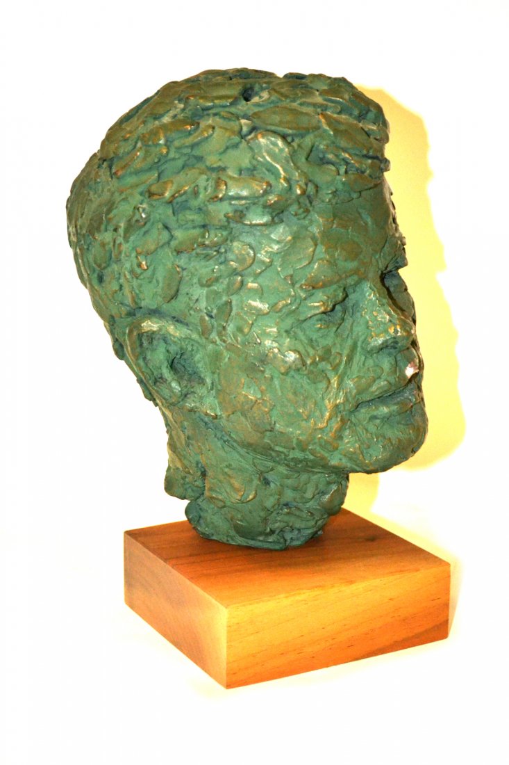 Kennedy Head: John F. Kennedy composition bust. [11" H x 5" x 5"]