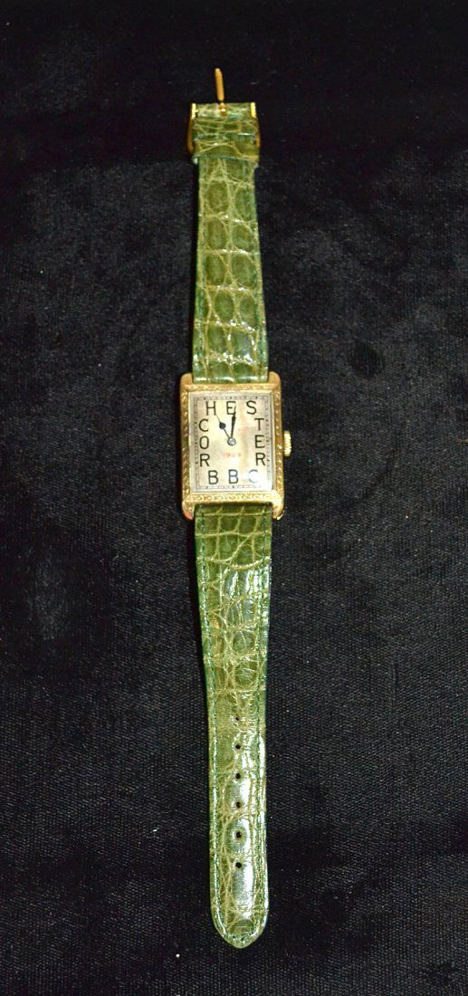 Gruen 14K Watch: 1929 Rochester Baseball Club Gruen 14K watch. 15 jewels.
