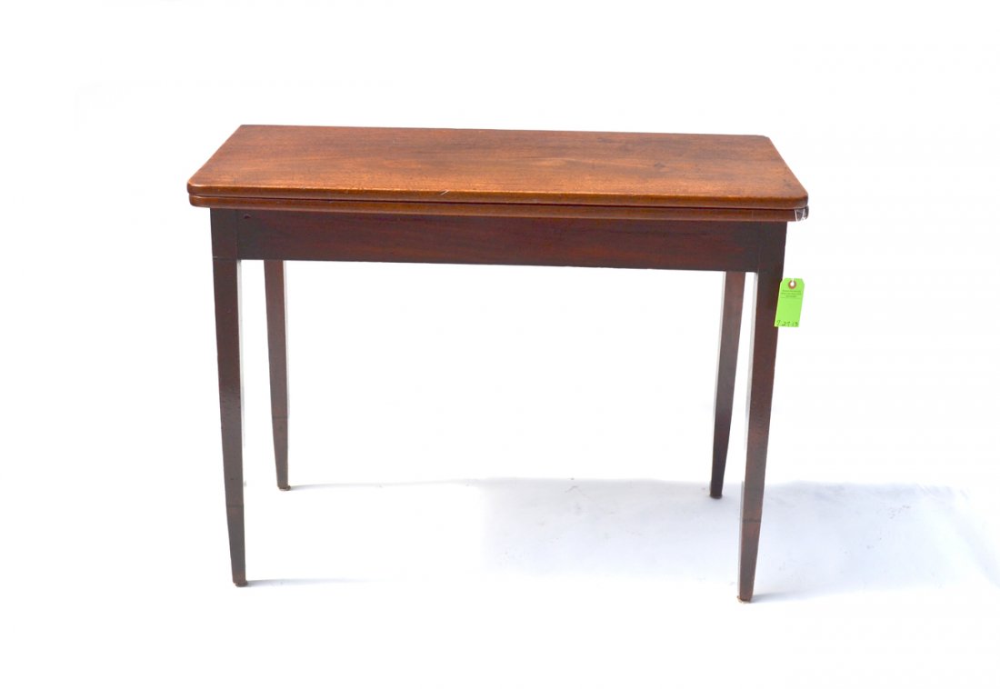 Antique Lift Top Games Table: Antique lift top games table. [39" L x 19" D x 30" H]