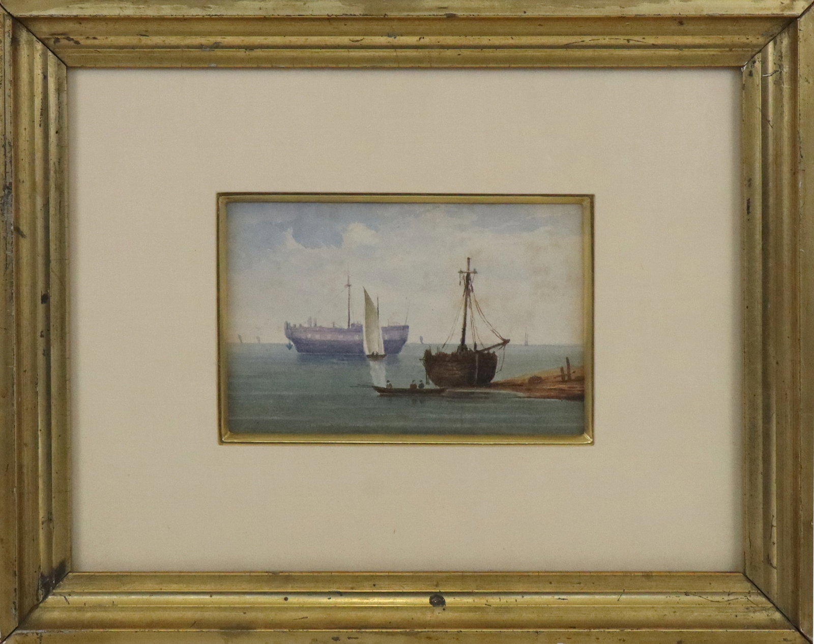 Attributed to Percy HUME Watercolor, Ships (1 of 8)