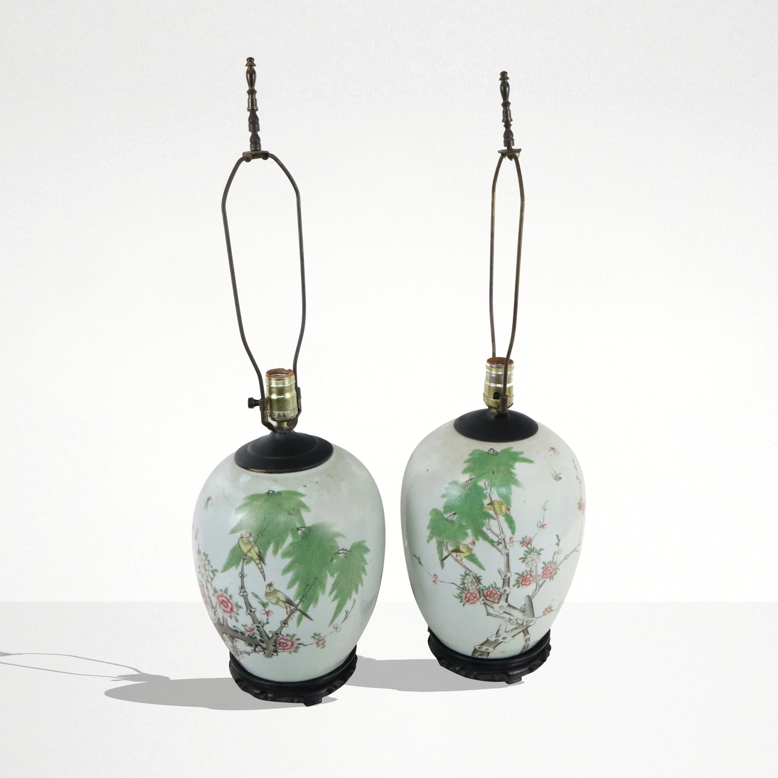 Near Pair of Chinese Porcelain Vase Lamps (1 of 13)